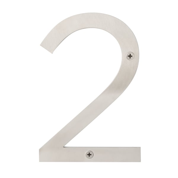 Sure-Loc Hardware Sure-Loc Hardware Stainless Steel House Number 6, No. 2, Satin Stainless HNSS6-2 SS - main